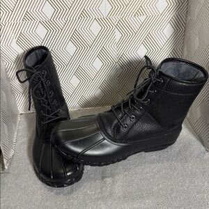 JBU‎ boots duck boots men’s size 12 Black Lace-Up Boots Jambu
